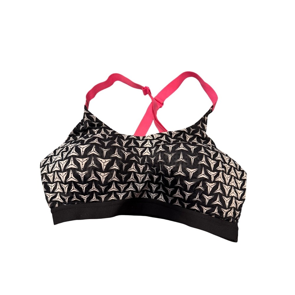 Victoria's Secret bra black, white, pink straps padded 34C Y2K